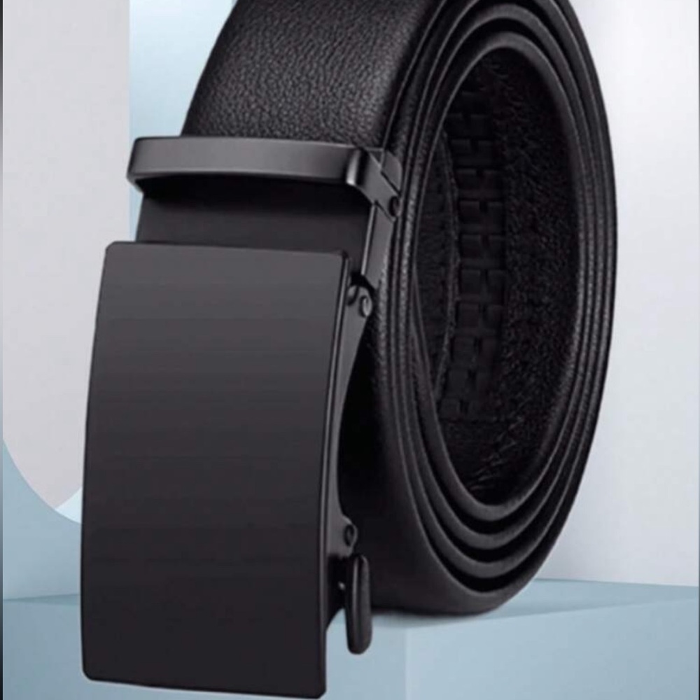 Men's Business Alloy Buckle Belt, Fashion Waist Belt For Jeans (PU Leath…